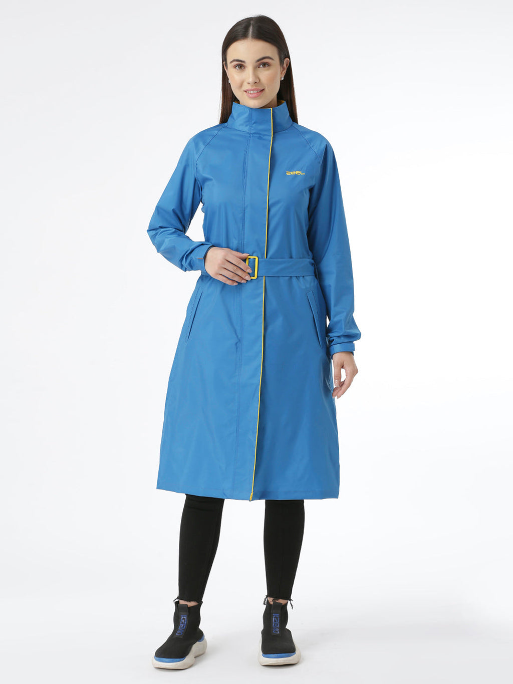 Zeel Diva SKY Blue Trench Coat - Zeelretail