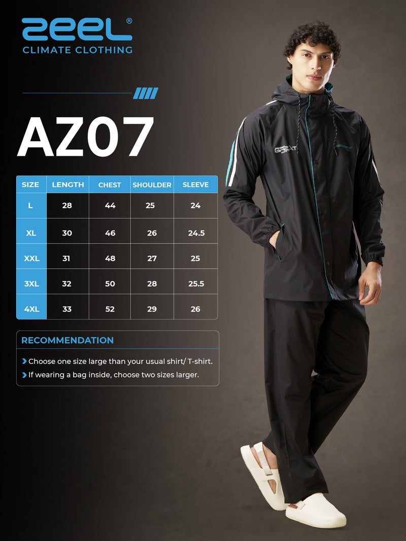 Zeel Jacket Size Chart