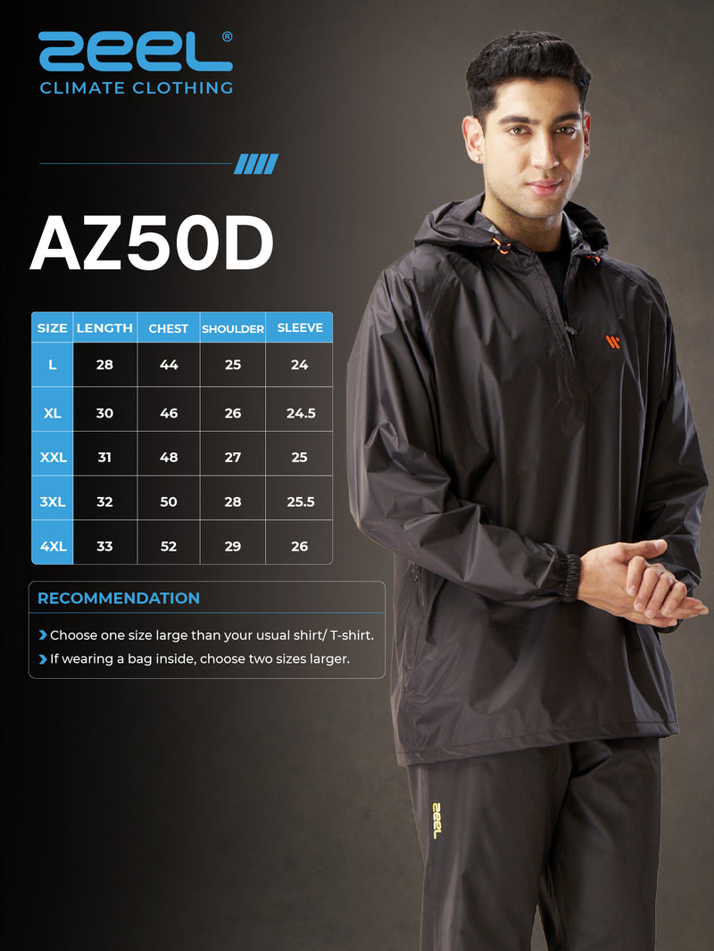 Zeel Jacket Size Chart