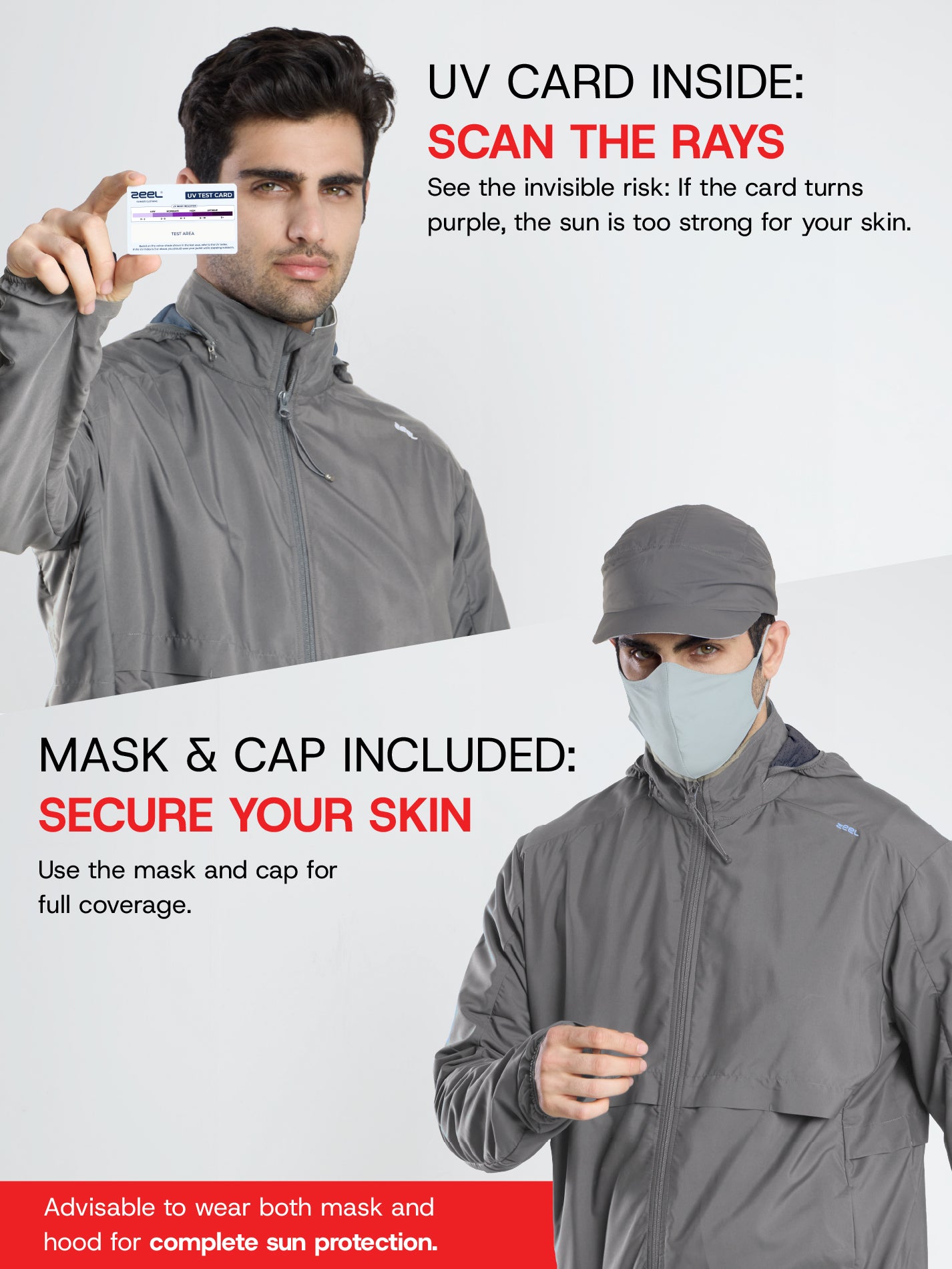 Sun Jacket AirDrive™ M  WITH FAN - SILVER GREY