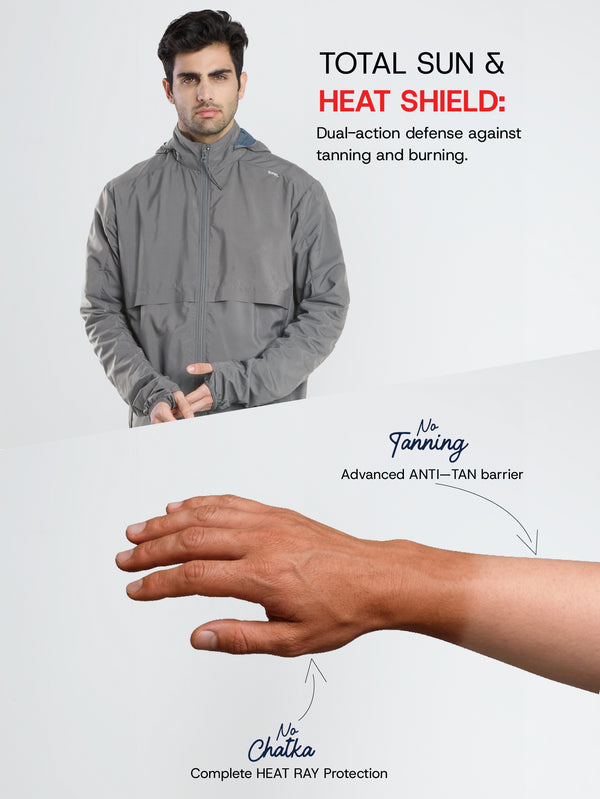 Sun Jacket AirDrive™ M  WITH FAN - SILVER GREY