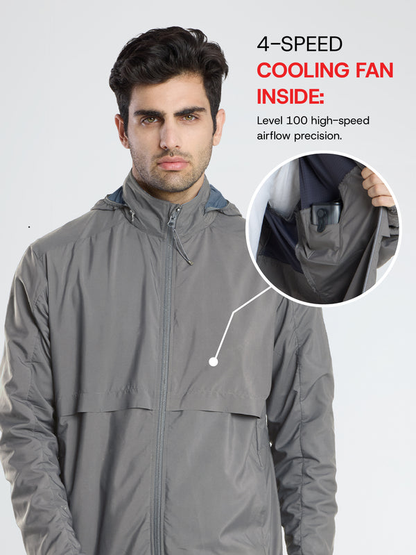 Sun Jacket AirDrive™ M  WITH FAN - SILVER GREY