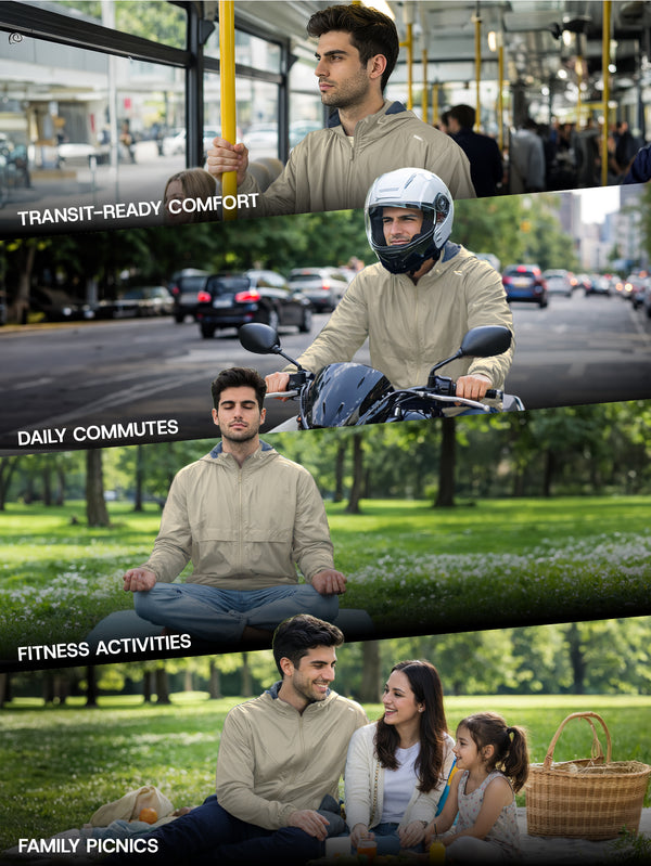 Sun Jacket AirDrive™ M  WITH FAN - KHAKI