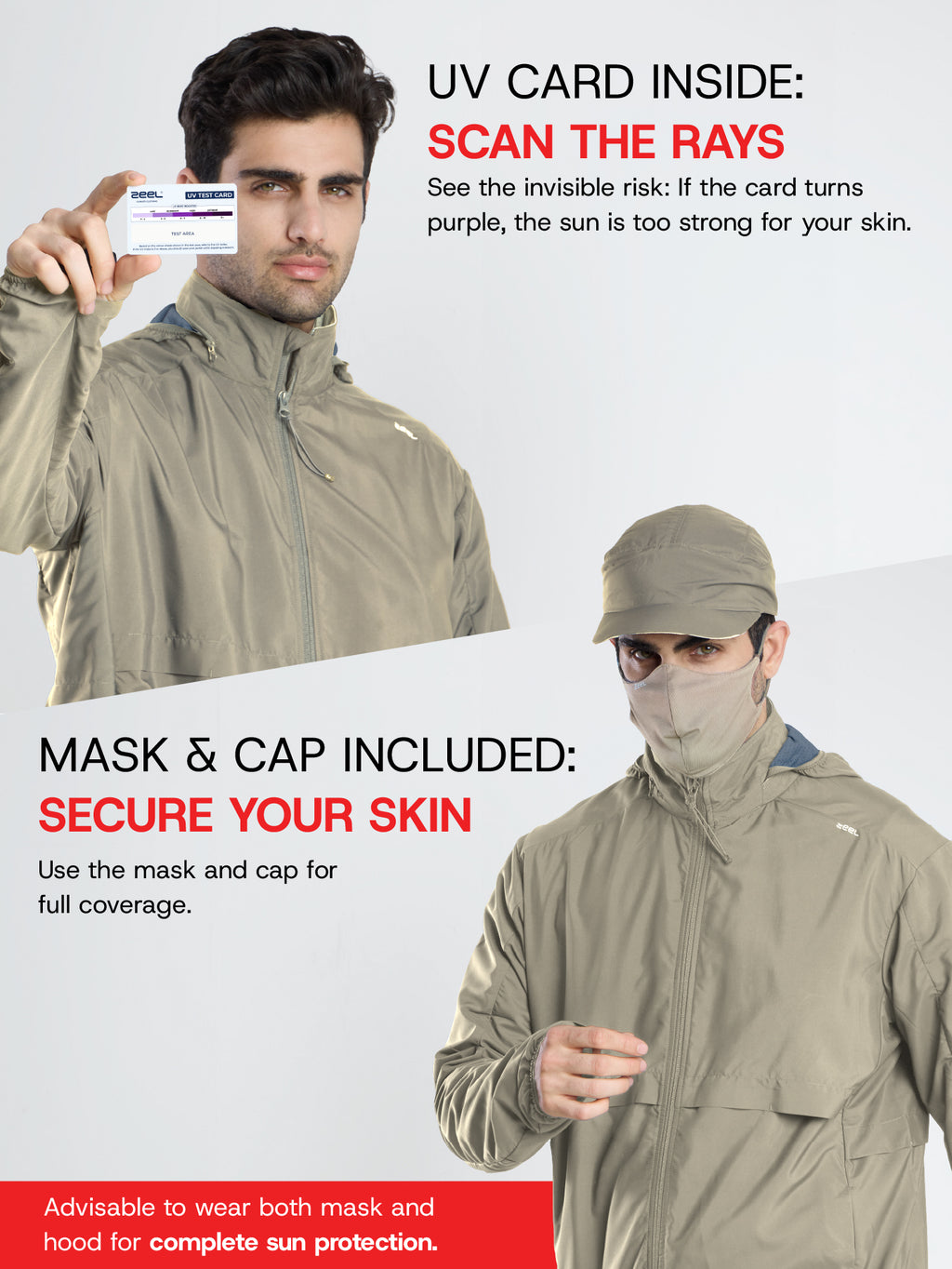 Men's Khaki Sun Jacket | AirDrive™