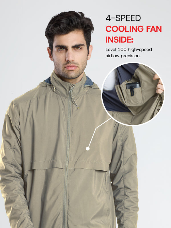 Sun Jacket AirDrive™ M  WITH FAN - KHAKI