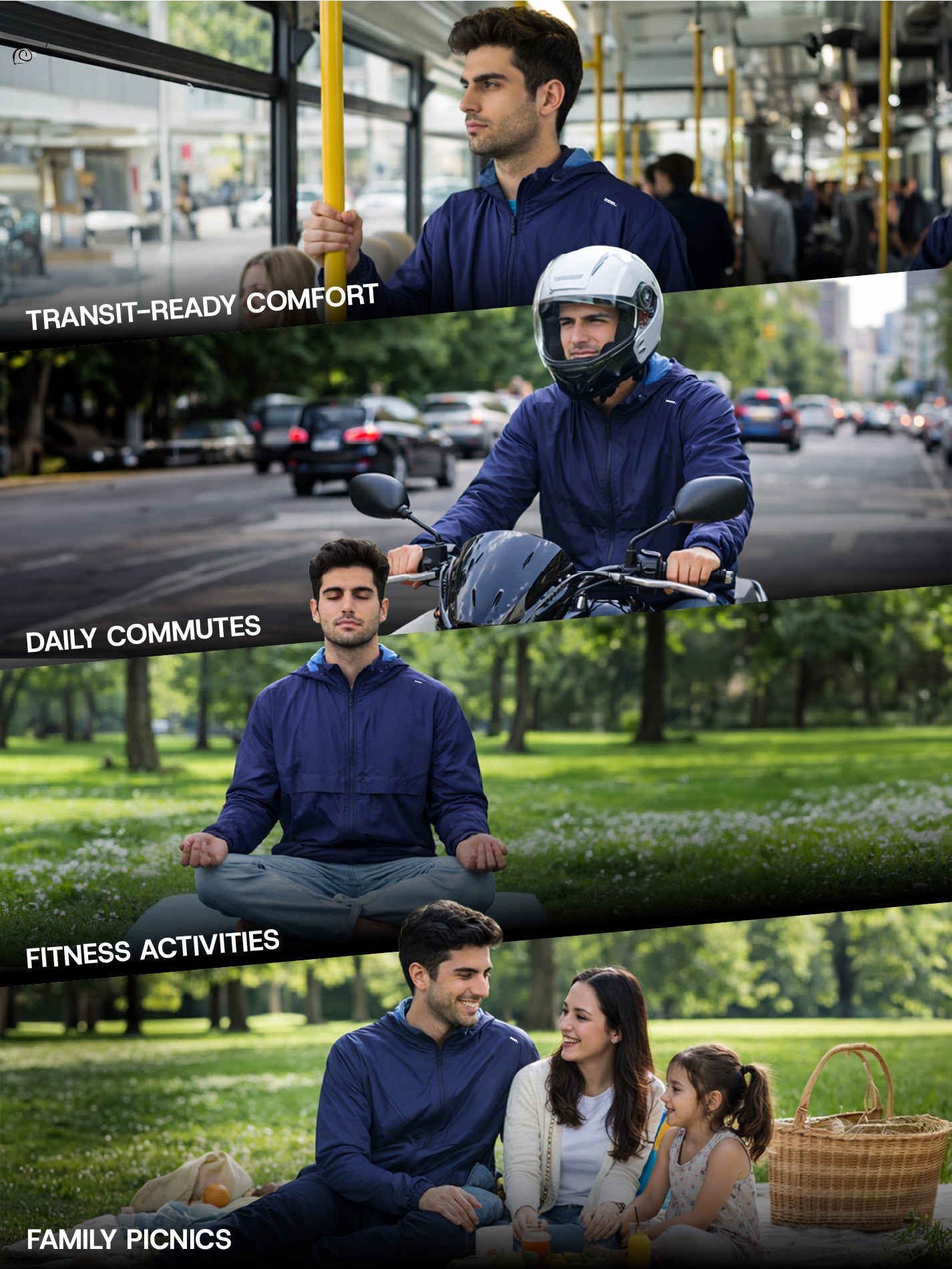 Sun Jacket AirDrive™ M  WITH FAN - DARK BLUE