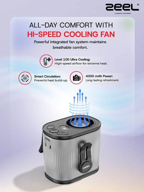 Sun Jacket AirDrive™ M  WITH FAN - SILVER GREY