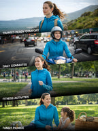 Women's Peacock Blue Full Length Sun Jacket | AirWeave™