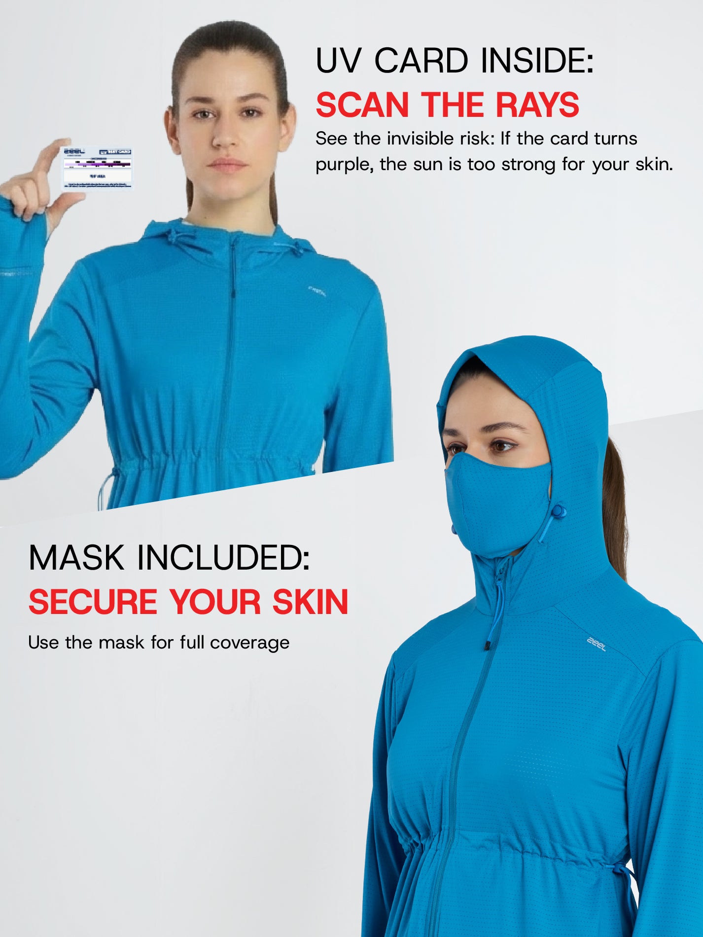 Sun Jacket AirWeave™ F Full Length –PEACOCK BLUE