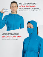 Women's Peacock Blue Full Length Sun Jacket | AirWeave™
