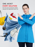 Women's Peacock Blue Full Length Sun Jacket | AirWeave™