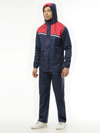 Zeel Active Sport Blue & Red Rainwear - AZ06