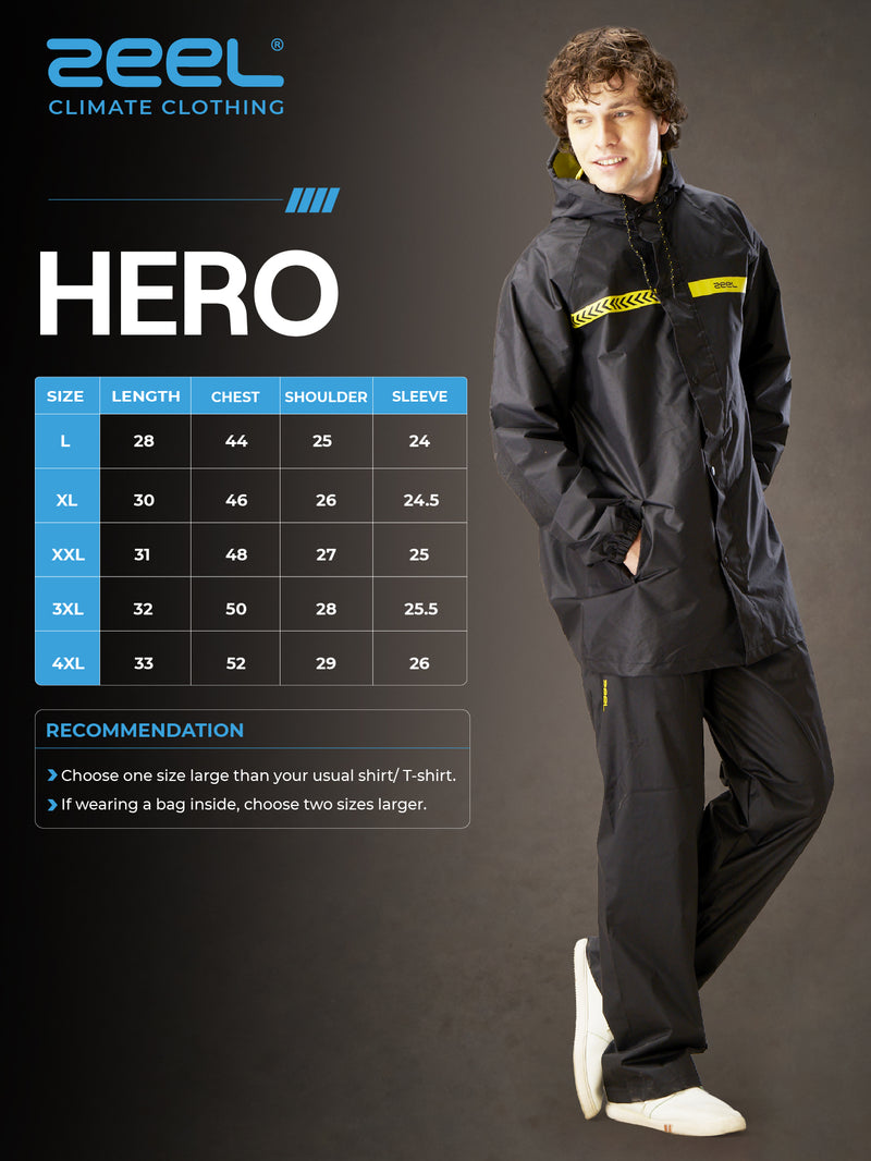 Zeel Jacket Size Chart