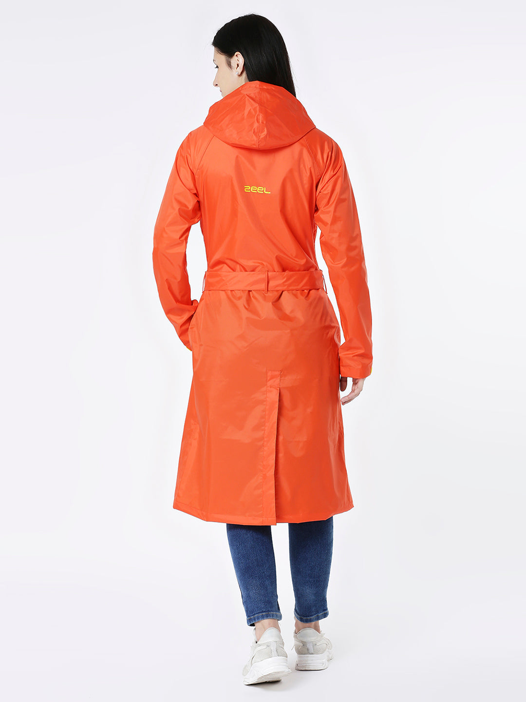 Zeel Diva Orange Trench Coat - Zeelretail