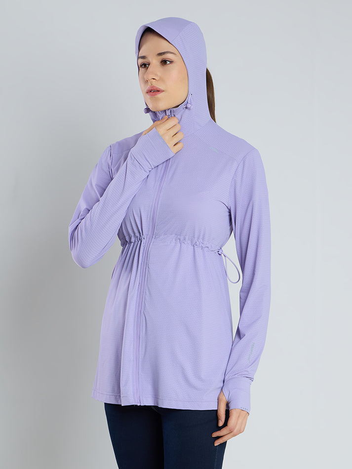 Women's Light Purple Full Length Sun Jacket | AirWeave™
