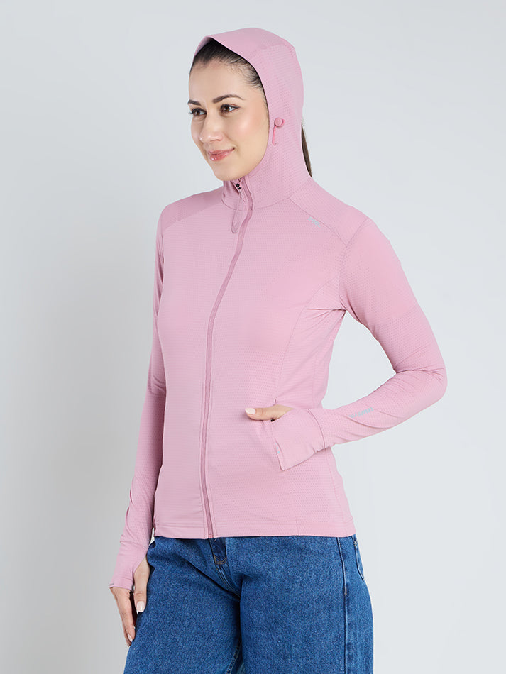 Women's Pink Mid-Length Sun Jacket | AirWeave™