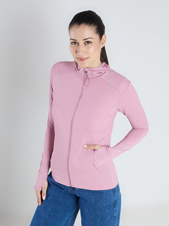 Women's Lotus Pink Mid-Length Sun Jacket | AirWeave™
