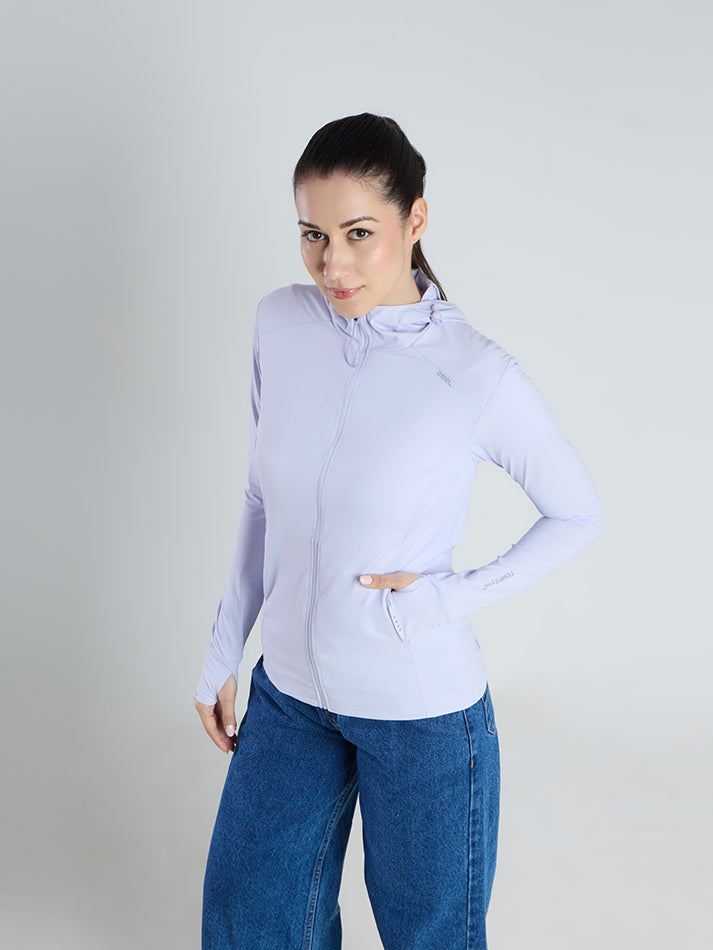 Women's Purple Mid-Length Sun Jacket | AirWeave™