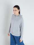 Women's Light Grey Crop Top Sun Jacket | AirWeave™