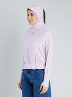 Women's Purple Crop Top Sun Jacket | AirWeave™