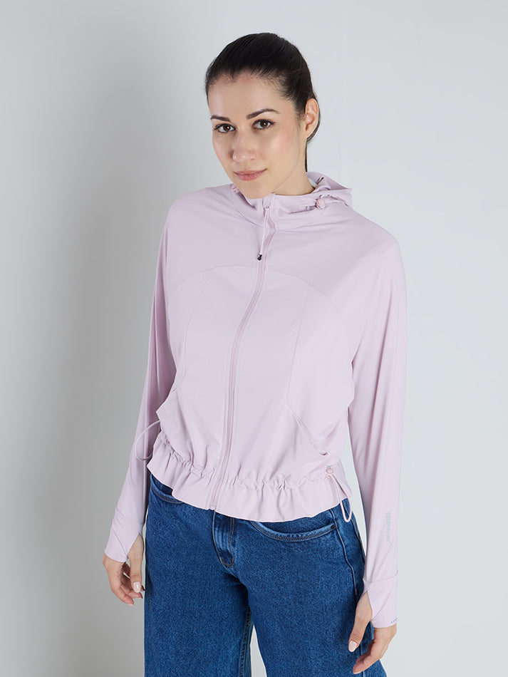 Women's Purple Crop Top Sun Jacket | AirWeave™