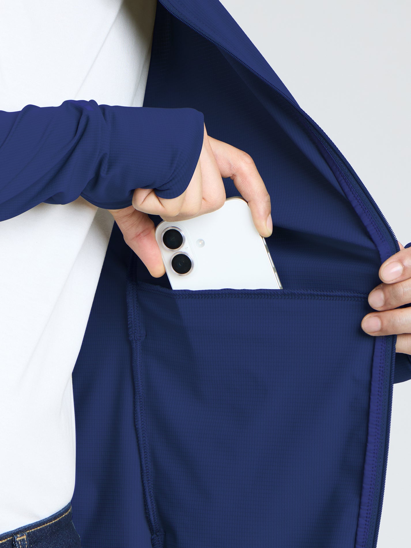 Sun Jacket AirWeave™ M Regular– Navy blue