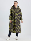 Self-Packable Abstract Fabric Rain Poncho - Zeelretail