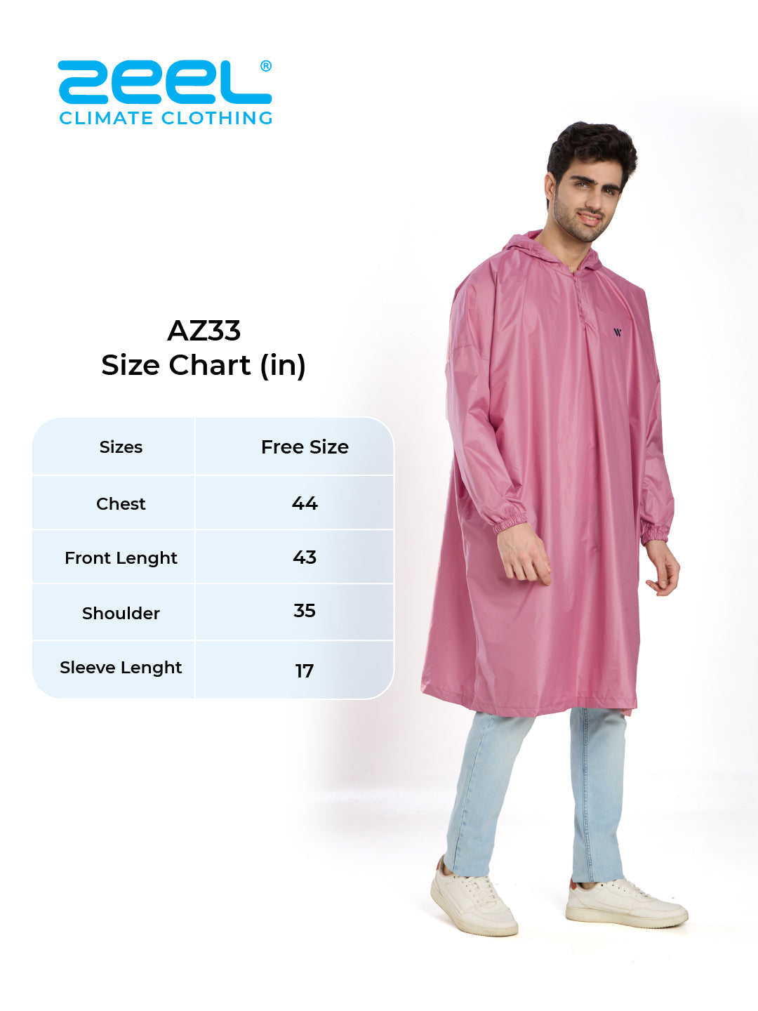 Self Packable Waterproof ONION Rain Poncho - AZ33 - Zeelretail