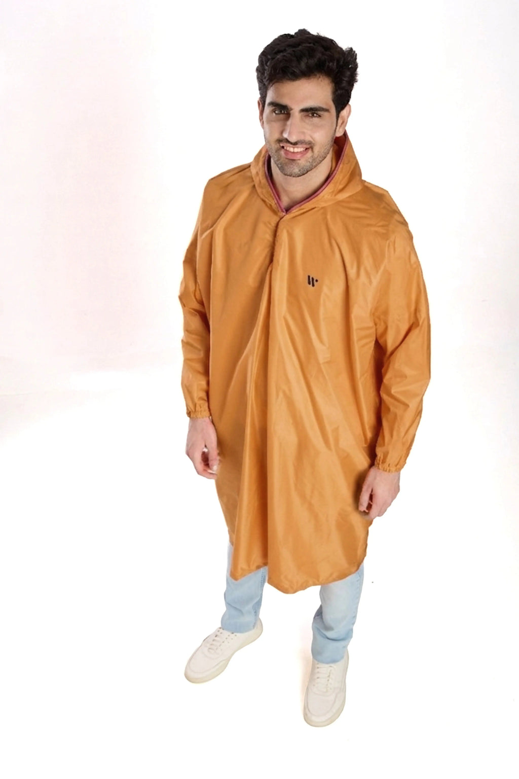Self Packable Waterproof ORANGE Rain Poncho - AZ33 - Zeelretail
