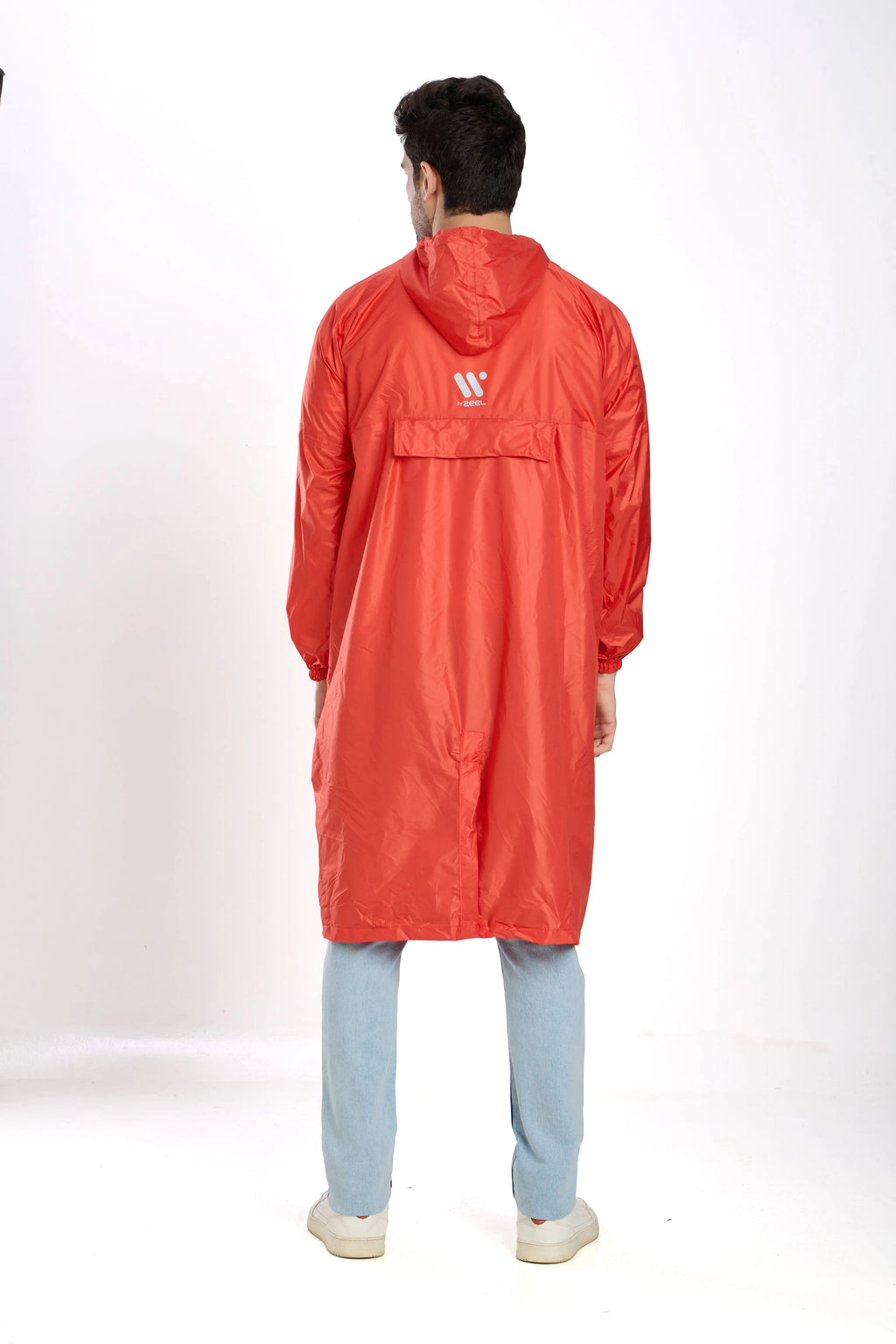 Self Packable Waterproof RED Rain Poncho - AZ33 - Zeelretail