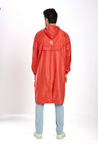 Self Packable Waterproof RED Rain Poncho - AZ33 - Zeelretail