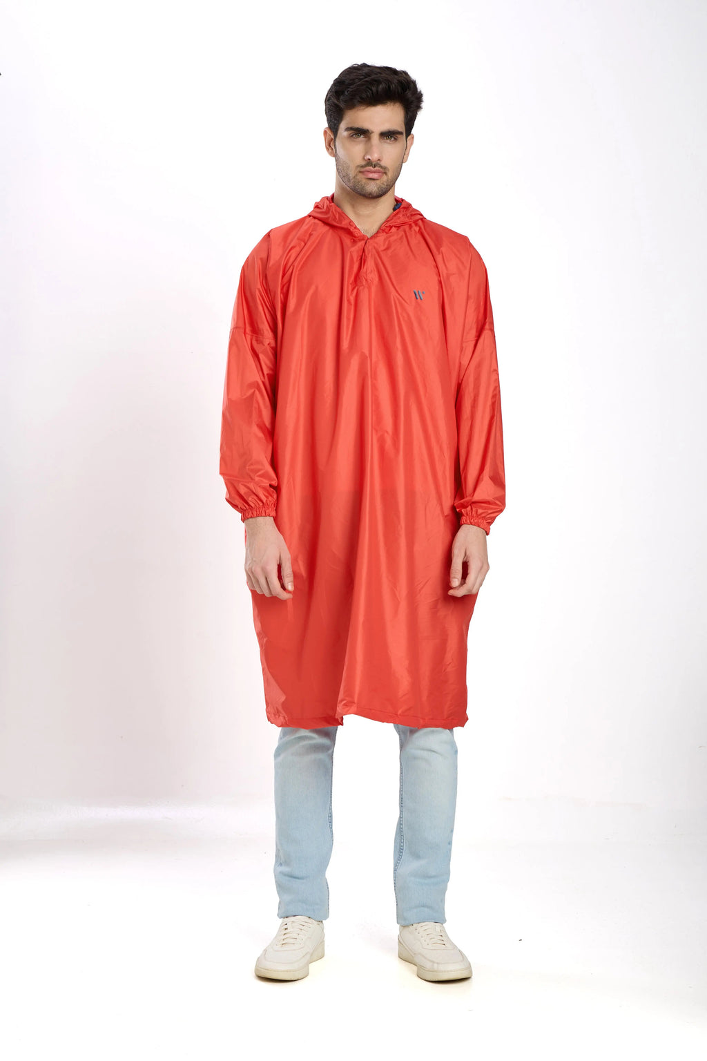 Self Packable Waterproof RED Rain Poncho - AZ33 - Zeelretail