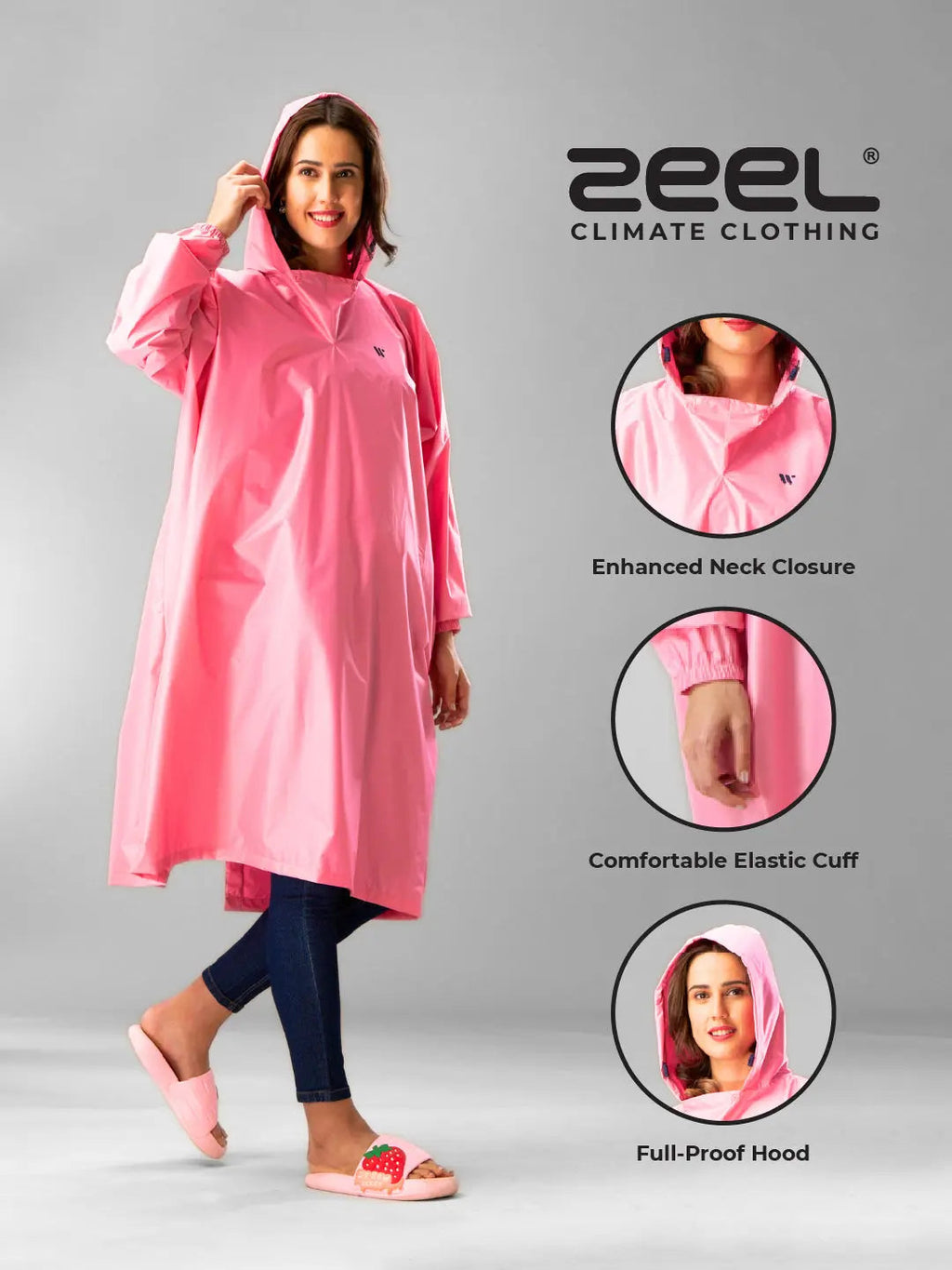 Self Packable Waterproof Rain Poncho-AZ33 - Zeelretail