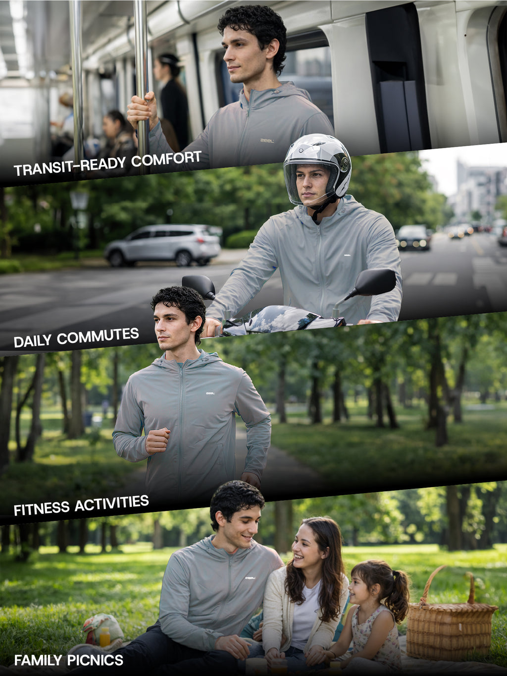 Men's Silver Grey Sun Jacket | AirWeave™