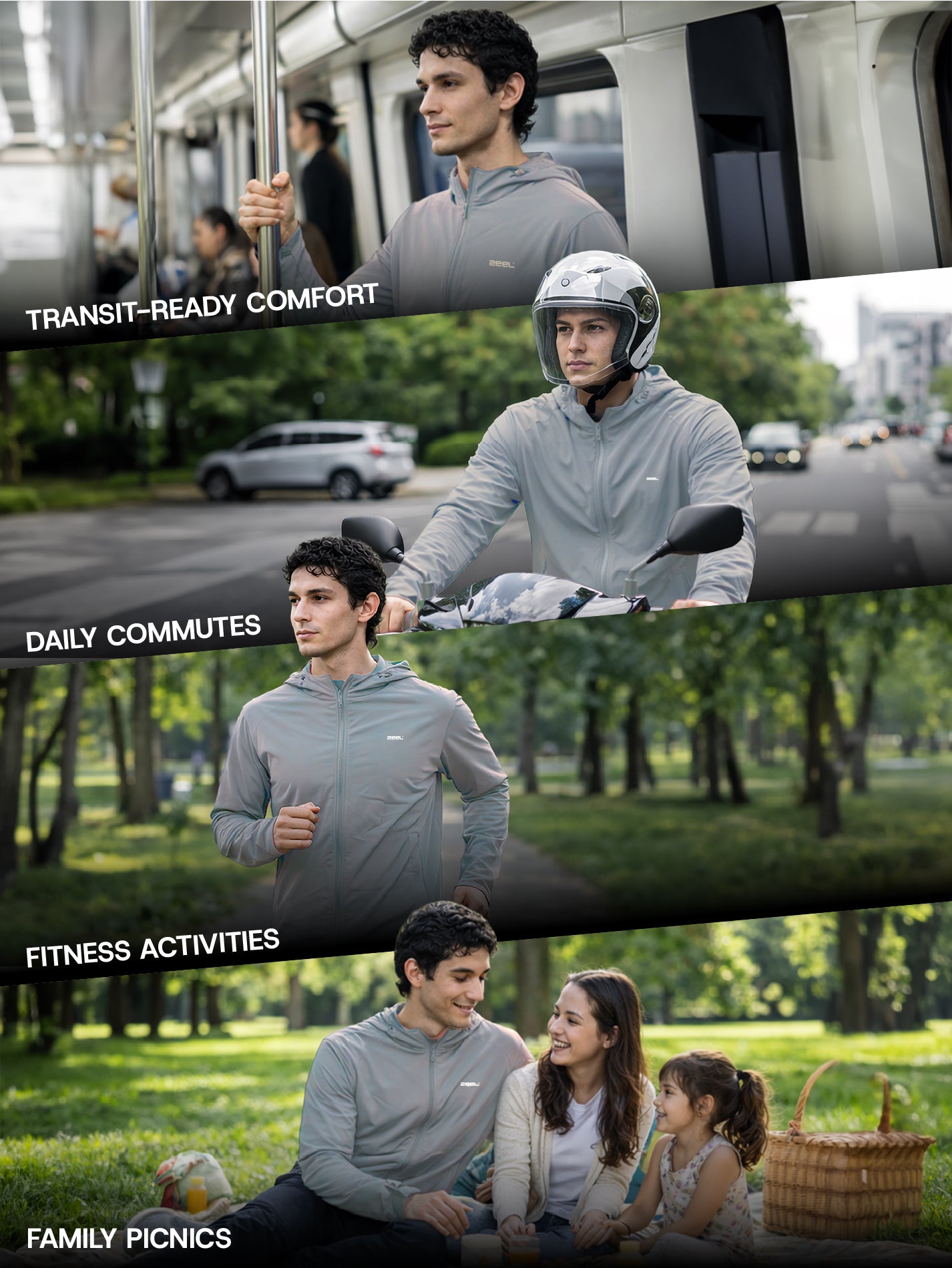 Men's Silver Grey Sun Jacket | AirWeave™