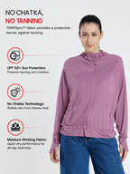 Women's Deep Purple Crop Top Sun Jacket | AirWeave™