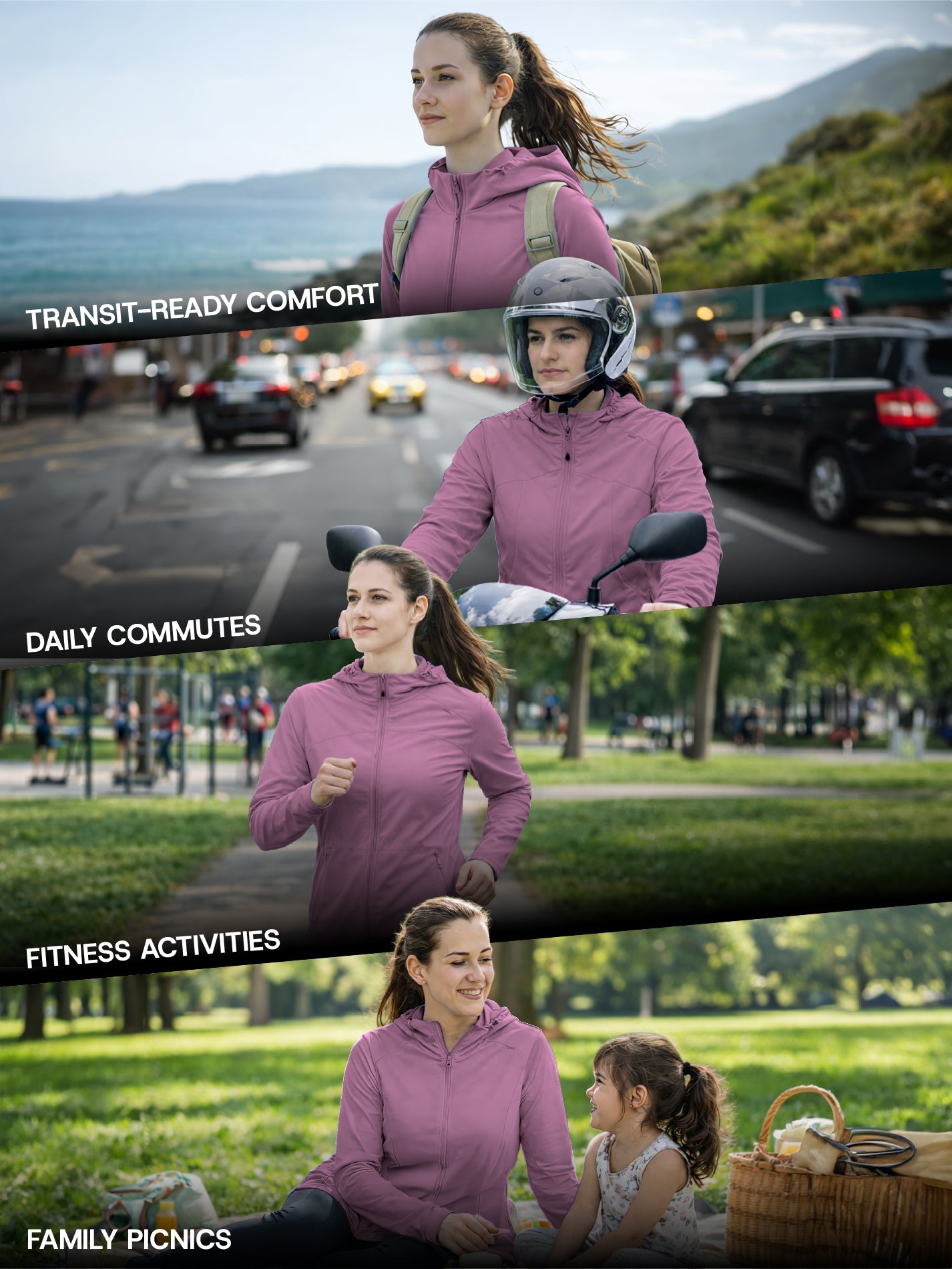 Women's Deep Purple Crop Top Sun Jacket | AirWeave™