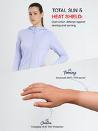 Women's Purple Mid-Length Sun Jacket | AirWeave™