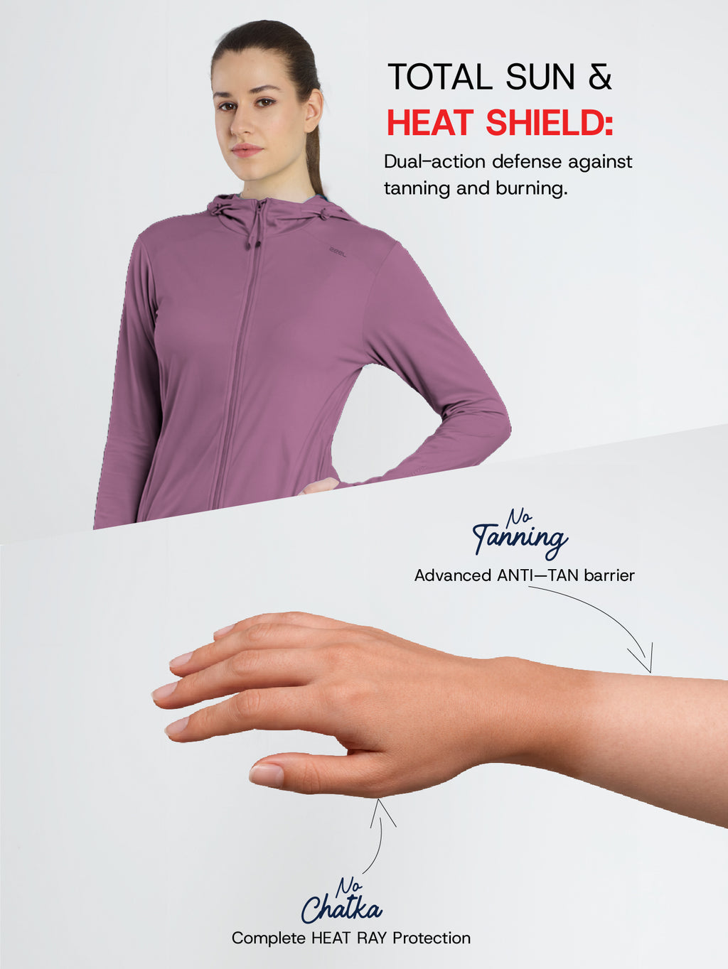 Women's Deep Purple Crop Top Sun Jacket | AirWeave™