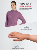 Women's Deep Purple Crop Top Sun Jacket | AirWeave™