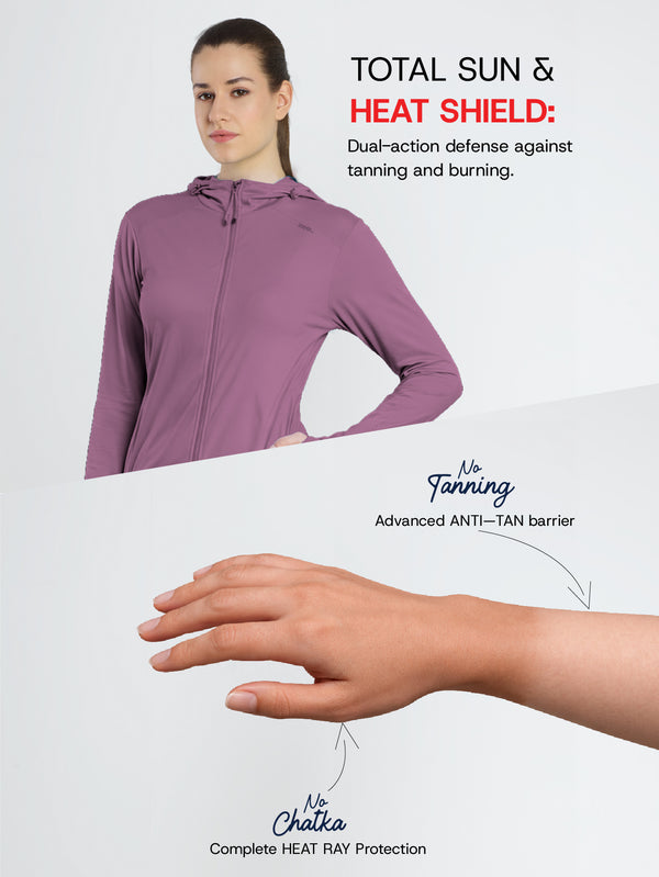 Sun Jacket AirWeave™ F Croptop - PURPLE