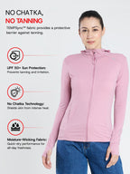 Women's Pink Mid-Length Sun Jacket | AirWeave™