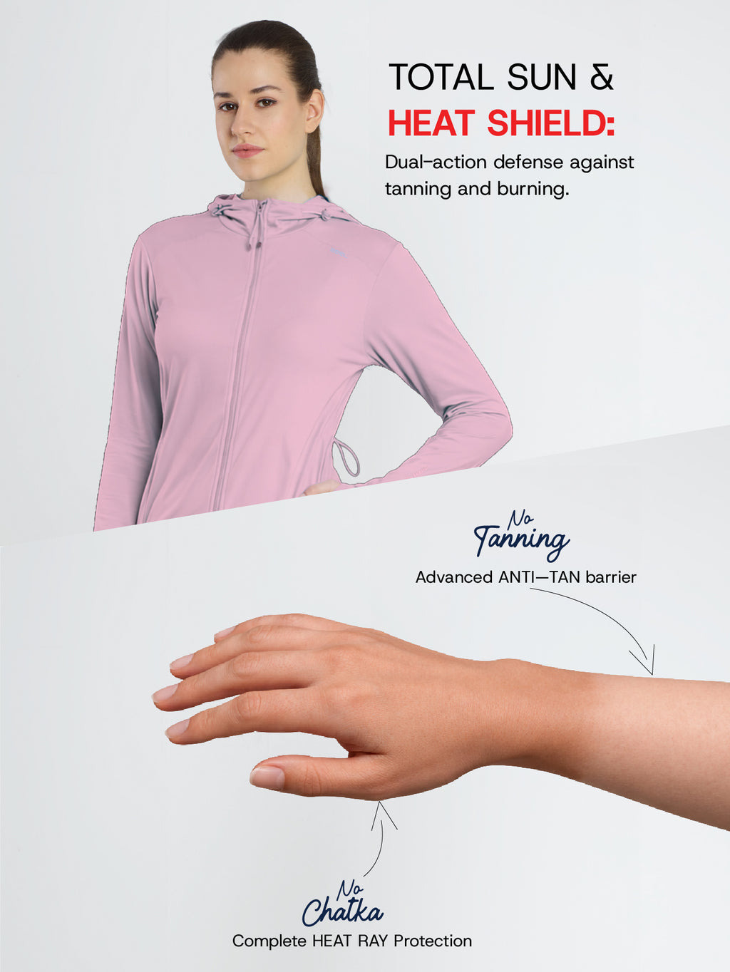 Women's Pink Mid-Length Sun Jacket | AirWeave™
