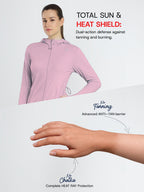 Women's Pink Mid-Length Sun Jacket | AirWeave™