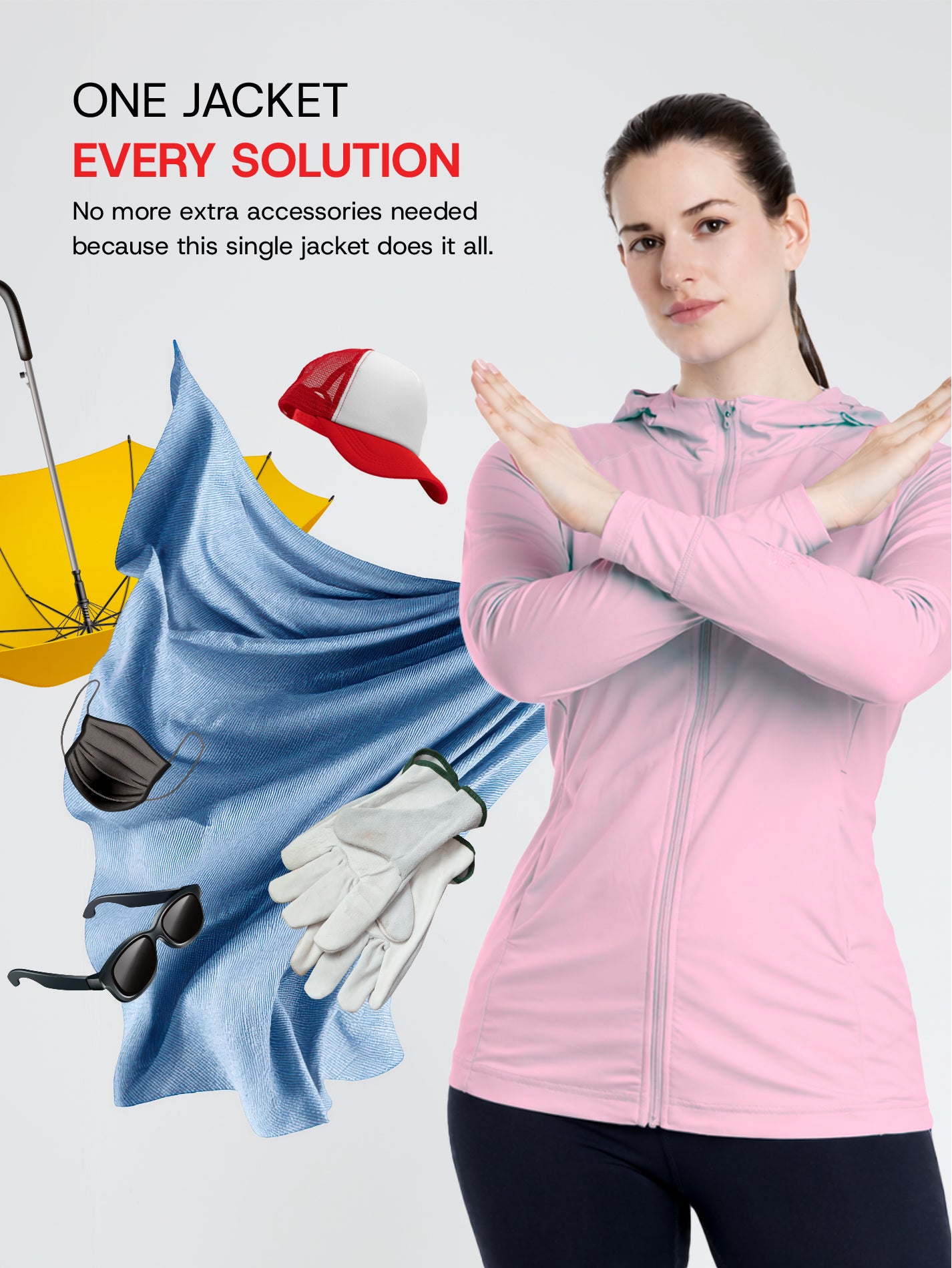 Women's Pink Mid-Length Sun Jacket | AirWeave™