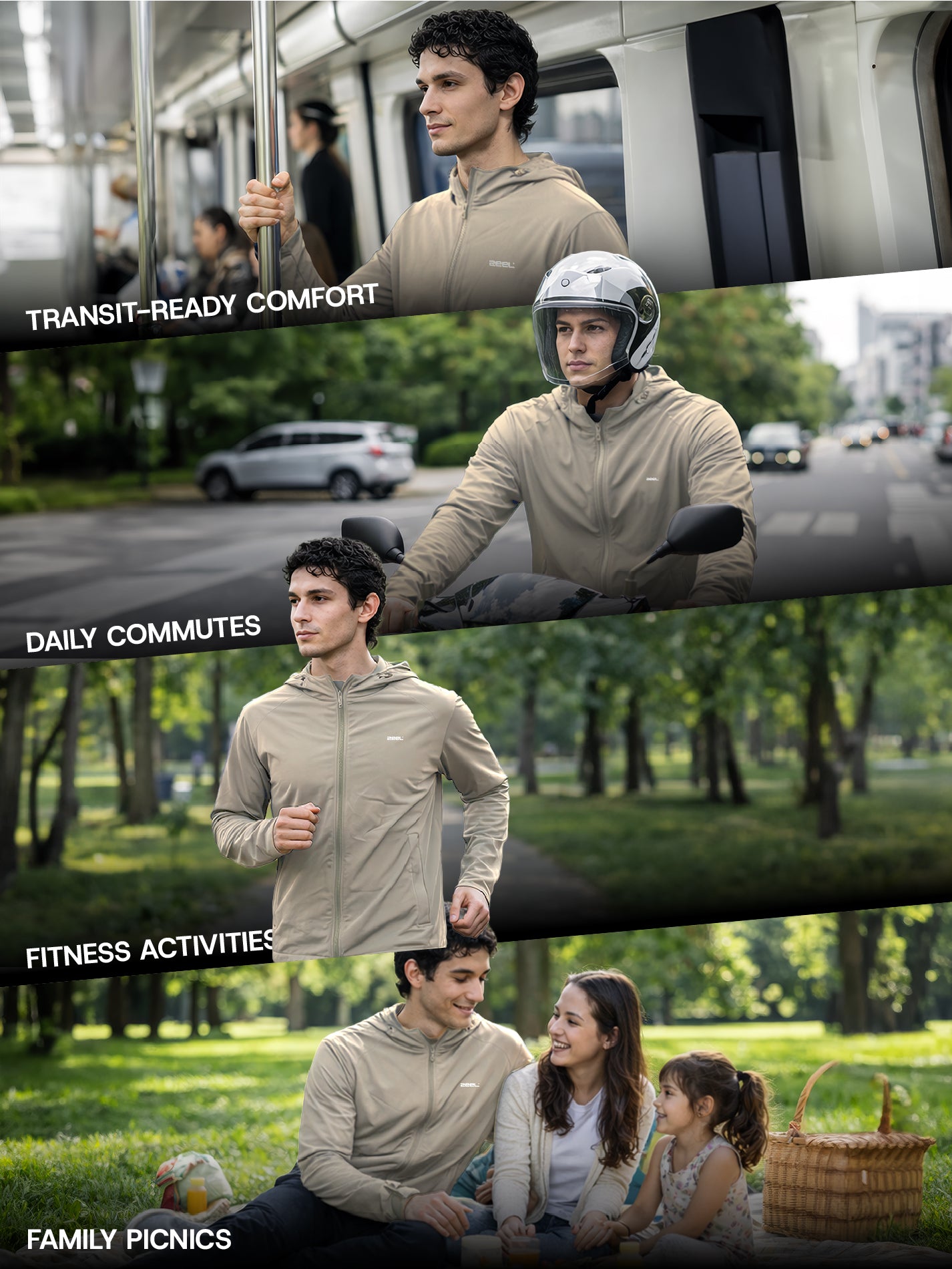 Men's Khaki Sun Jacket | AirWeave™