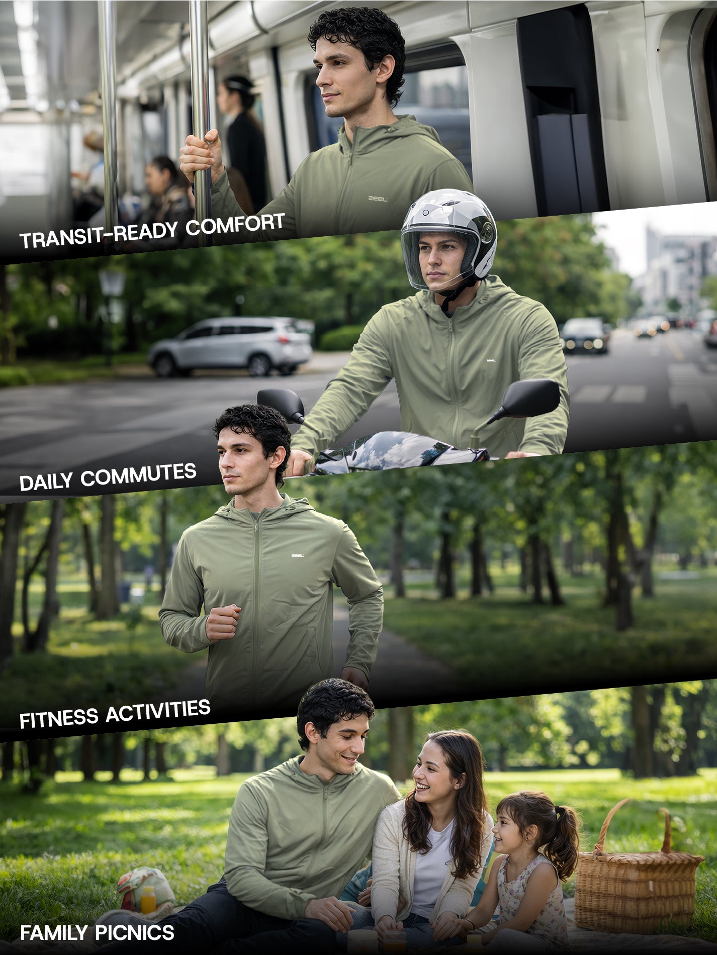 Men's Olive Green Sun Jacket | AirWeave™