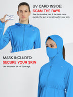 Women's Light Blue Full Length Sun Jacket | AirWeave™