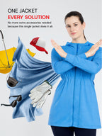 Women's Light Blue Full Length Sun Jacket | AirWeave™