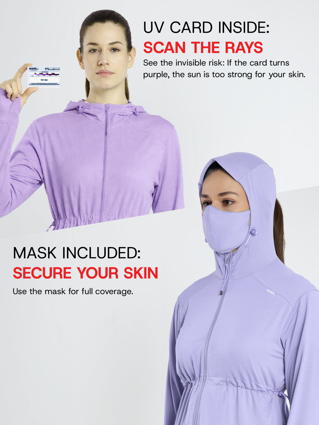 Women's Light Purple Full Length Sun Jacket | AirWeave™